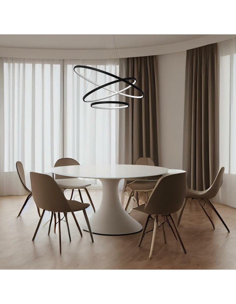 Pendant lamps circles - Milagro ROTONDA BLACK 93W LED pendant lamp ML7945 - product kolory-swiatla.pl 6