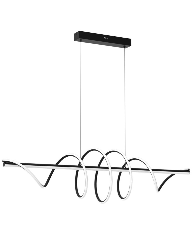 Pendant lamps over the island - Milagro TWIST BLACK 90W LED Pendant Lamp ML8608. - product kolory-swiatla.pl 1