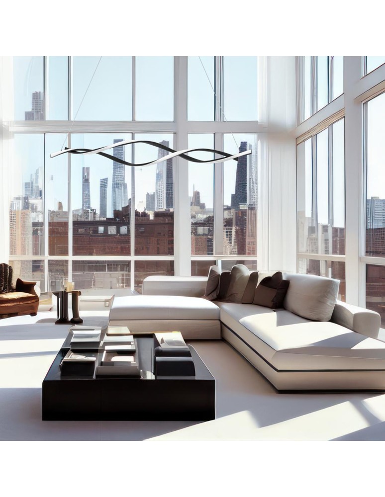 Pendant lamps over the island - Milagro GRANT BLACK 38W LED Pendant Lamp ML8609 - product kolory-swiatla.pl 3