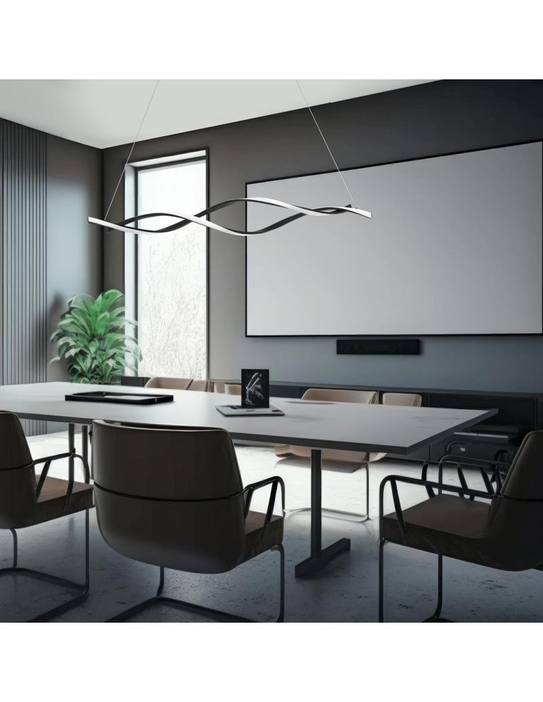 Pendant lamps over the island - Milagro GRANT BLACK 38W LED Pendant Lamp ML8609 - product kolory-swiatla.pl 5