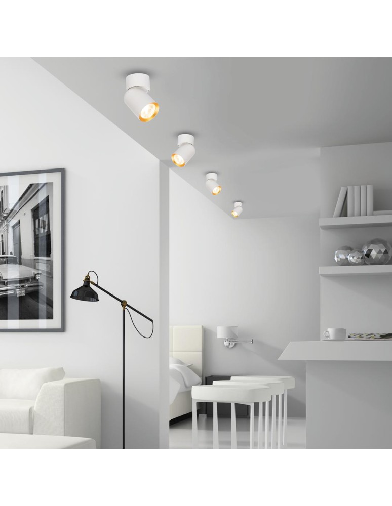 Adjustable ceiling lamps - spots - Milagro Spot Andy 1xGU10 White + Gold ML9932 - product kolory-swiatla.pl 3
