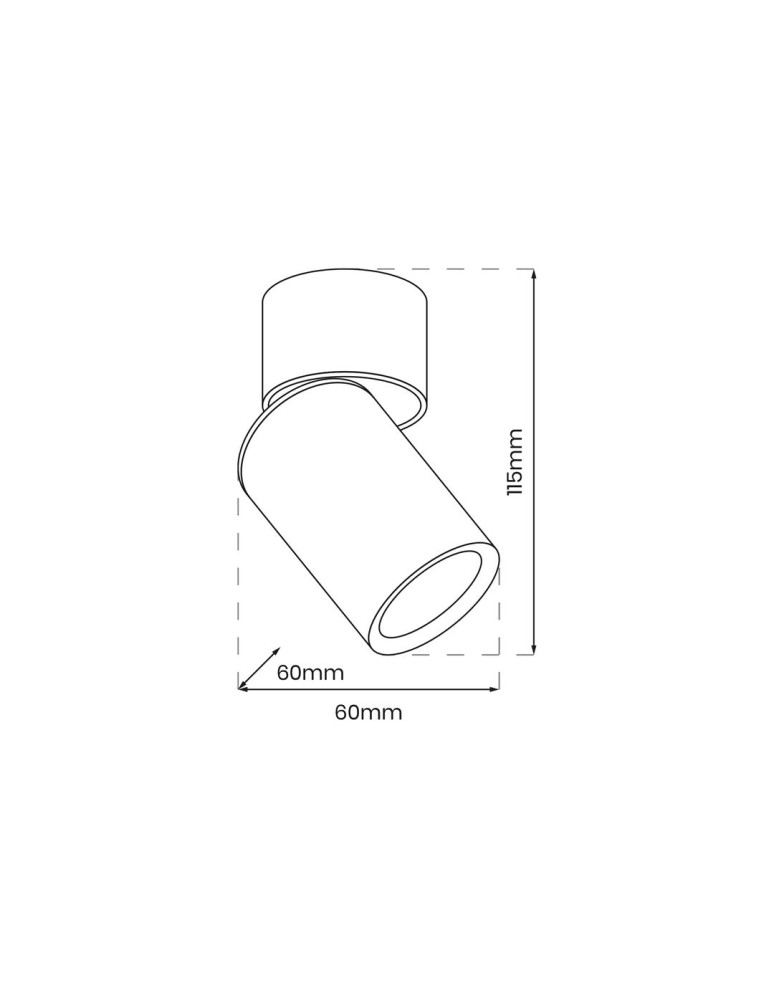Adjustable ceiling lamps - spots - Milagro Spot Andy 1xGU10 Black + Gold ML9933 - product kolory-swiatla.pl 4