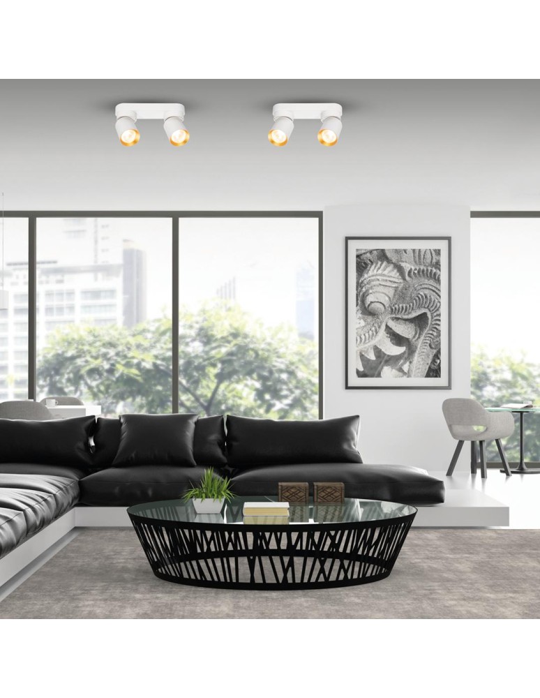 Adjustable ceiling lamps - spots - Milagro Andy Ceiling Lamp 2xGU10 White + Gold ML9934 - product kolory-swiatla.pl 3