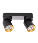 Adjustable ceiling lamps - spots - Milagro Andy Ceiling Lamp 2xGU10 Black + Gold ML9935 - product 1