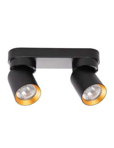 Milagro Andy Ceiling Lamp 2xGU10 Black + Gold ML9935