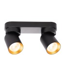 Adjustable ceiling lamps - spots - Milagro Andy Ceiling Lamp 2xGU10 Black + Gold ML9935 - product 2