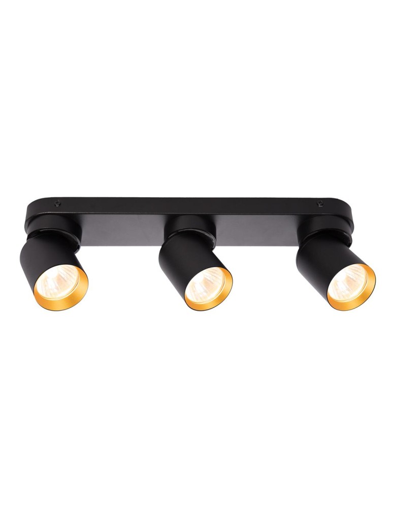 Adjustable ceiling lamps - spots - Milagro Andy Ceiling Lamp 3xGU10 Black + Gold ML9937 - product kolory-swiatla.pl 2