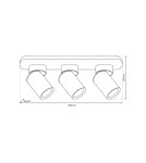 Adjustable ceiling lamps - spots - Milagro Andy Ceiling Lamp 3xGU10 Black + Gold ML9937 - product 4