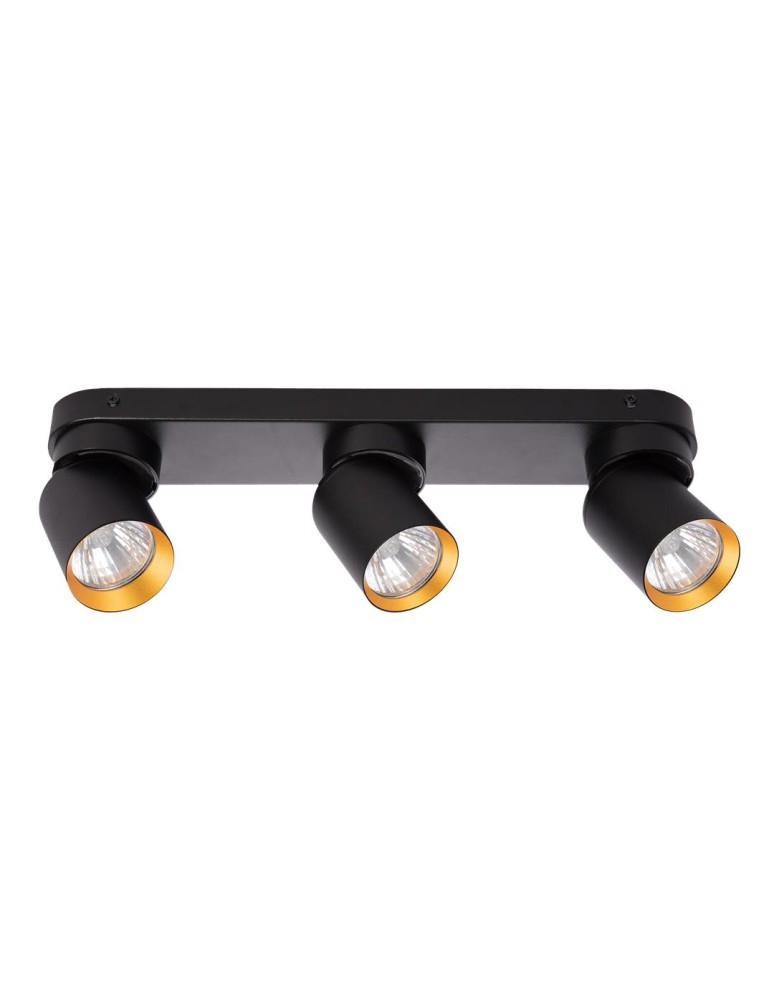 Adjustable ceiling lamps - spots - Milagro Andy Ceiling Lamp 3xGU10 Black + Gold ML9937 - product kolory-swiatla.pl 5