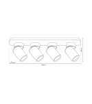 Adjustable ceiling lamps - spots - Milagro Andy Ceiling Lamp 4xGU10 White + Gold ML9938 - product 4