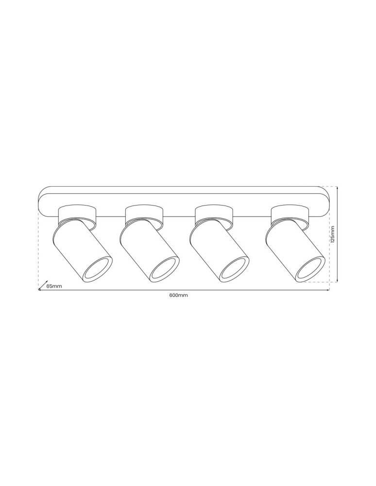 Adjustable ceiling lamps - spots - Milagro Andy Ceiling Lamp 4xGU10 White + Gold ML9938 - product kolory-swiatla.pl 4