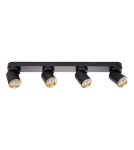 Adjustable ceiling lamps - spots - Milagro Andy Ceiling Lamp 4xGU10 Black + Gold ML9939 - product 1