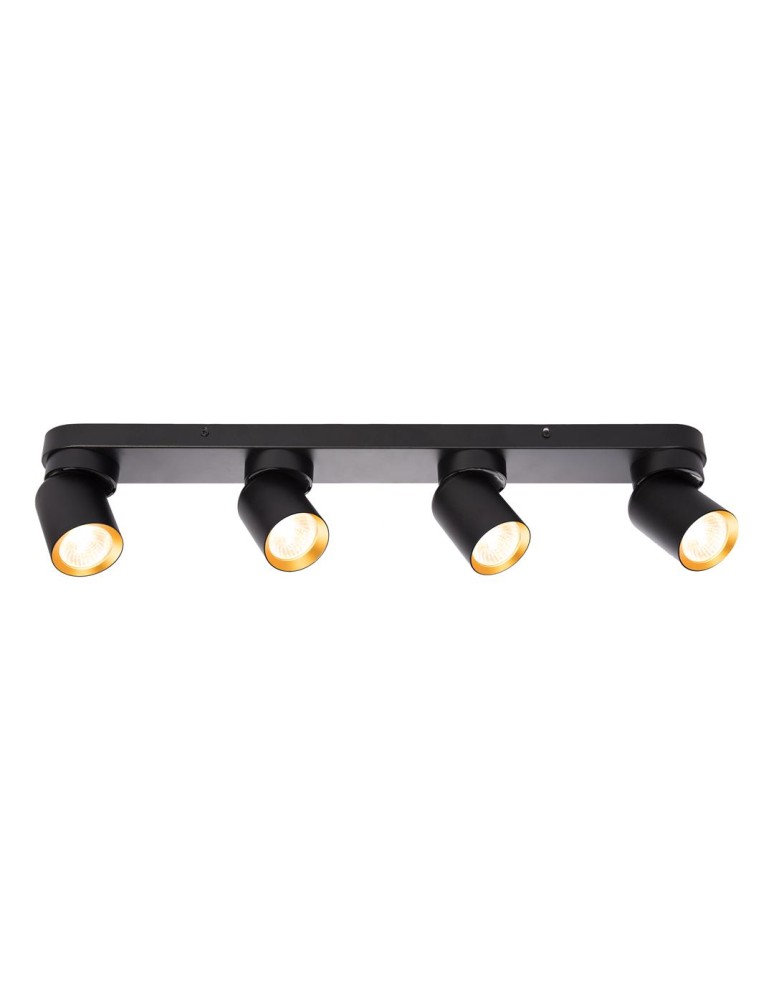 Adjustable ceiling lamps - spots - Milagro Andy Ceiling Lamp 4xGU10 Black + Gold ML9939 - product kolory-swiatla.pl 2