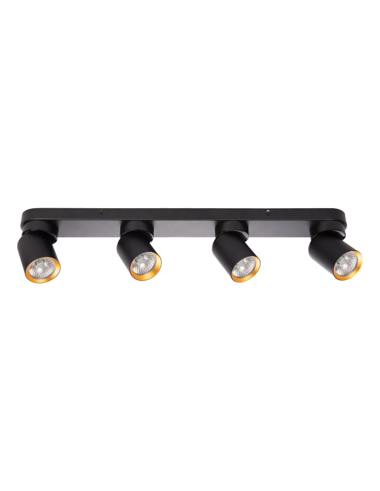 Adjustable ceiling lamps - spots - Milagro Andy Ceiling Lamp 4xGU10 Black + Gold ML9939 - product kolory-swiatla.pl 5