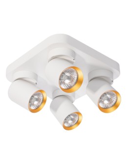 Milagro Andy Ceiling Lamp 4xGU10 Square White + Gold ML9940