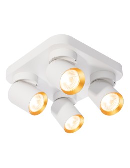 Milagro Andy Ceiling Lamp 4xGU10 Square White + Gold ML9940 - product 2