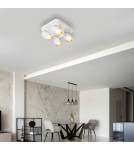Adjustable ceiling lamps - spots - Milagro Andy Ceiling Lamp 4xGU10 Square White + Gold ML9940 - product 3