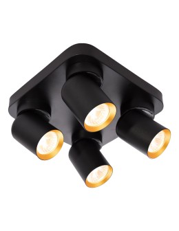Milagro Andy Ceiling Lamp 4xGU10 Square Black + Gold ML9941