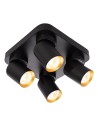 Milagro Andy Ceiling Lamp 4xGU10 Square Black + Gold ML9941