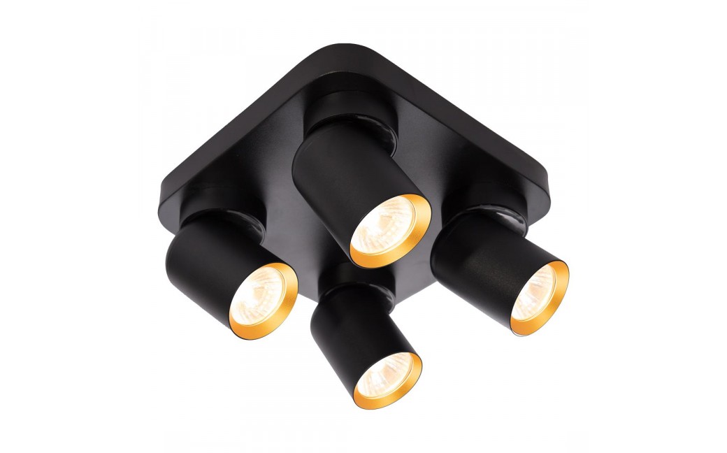 Milagro Lampa Sufitowa Andy 4xGU10 Kwadrat Czarny + Złoty ML9941