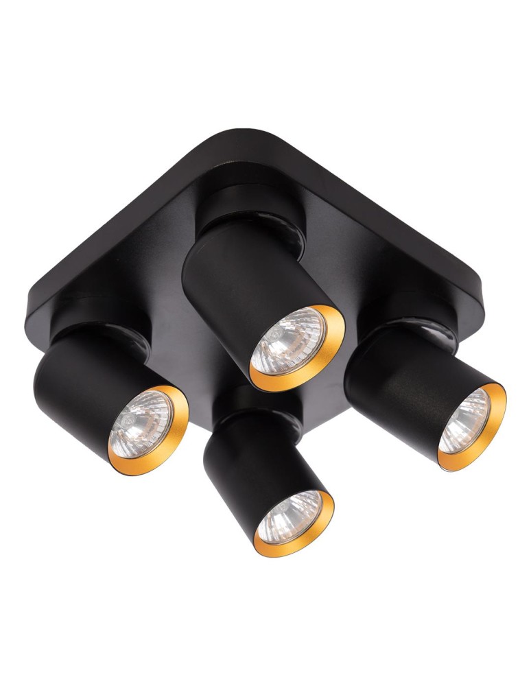 Adjustable ceiling lamps - spots - Milagro Andy Ceiling Lamp 4xGU10 Square Black + Gold ML9941 - product kolory-swiatla.pl 2