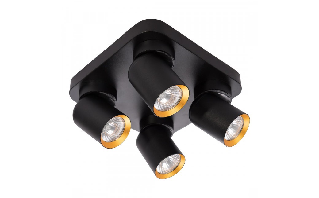 Milagro Lampa Sufitowa Andy 4xGU10 Kwadrat Czarny + Złoty ML9941