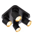 Adjustable ceiling lamps - spots - Milagro Andy Ceiling Lamp 4xGU10 Square Black + Gold ML9941 - product 5