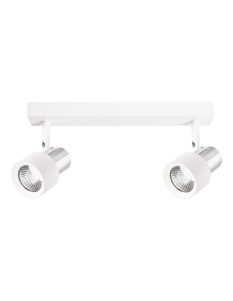 Adjustable ceiling lamps - spots - Milagro Cino Ceiling Lamp 2xGU10 White + Chrome ML9946 - product kolory-swiatla.pl 1