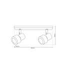 Adjustable ceiling lamps - spots - Milagro Cino Ceiling Lamp 2xGU10 White + Chrome ML9946 - product 4