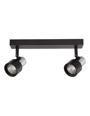 Milagro Cino Ceiling Lamp 2xGU10 Black + Chrome ML9947