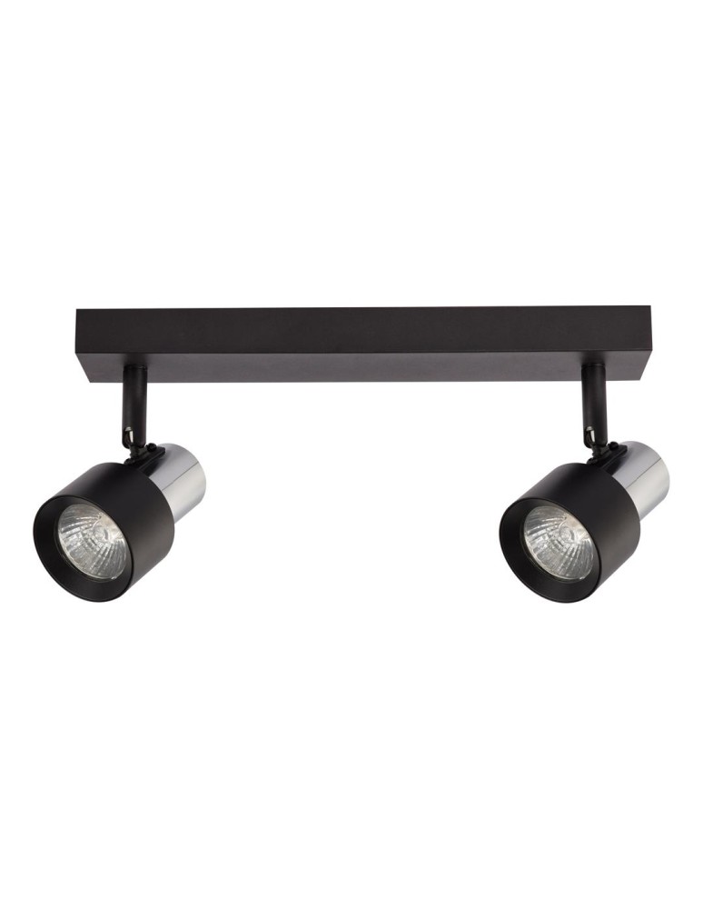 Adjustable ceiling lamps - spots - Milagro Cino Ceiling Lamp 2xGU10 Black + Chrome ML9947 - product kolory-swiatla.pl 1