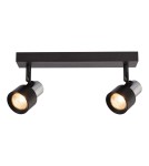 Adjustable ceiling lamps - spots - Milagro Cino Ceiling Lamp 2xGU10 Black + Chrome ML9947 - product 2