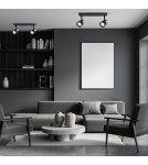 Adjustable ceiling lamps - spots - Milagro Cino Ceiling Lamp 2xGU10 Black + Chrome ML9947 - product 3