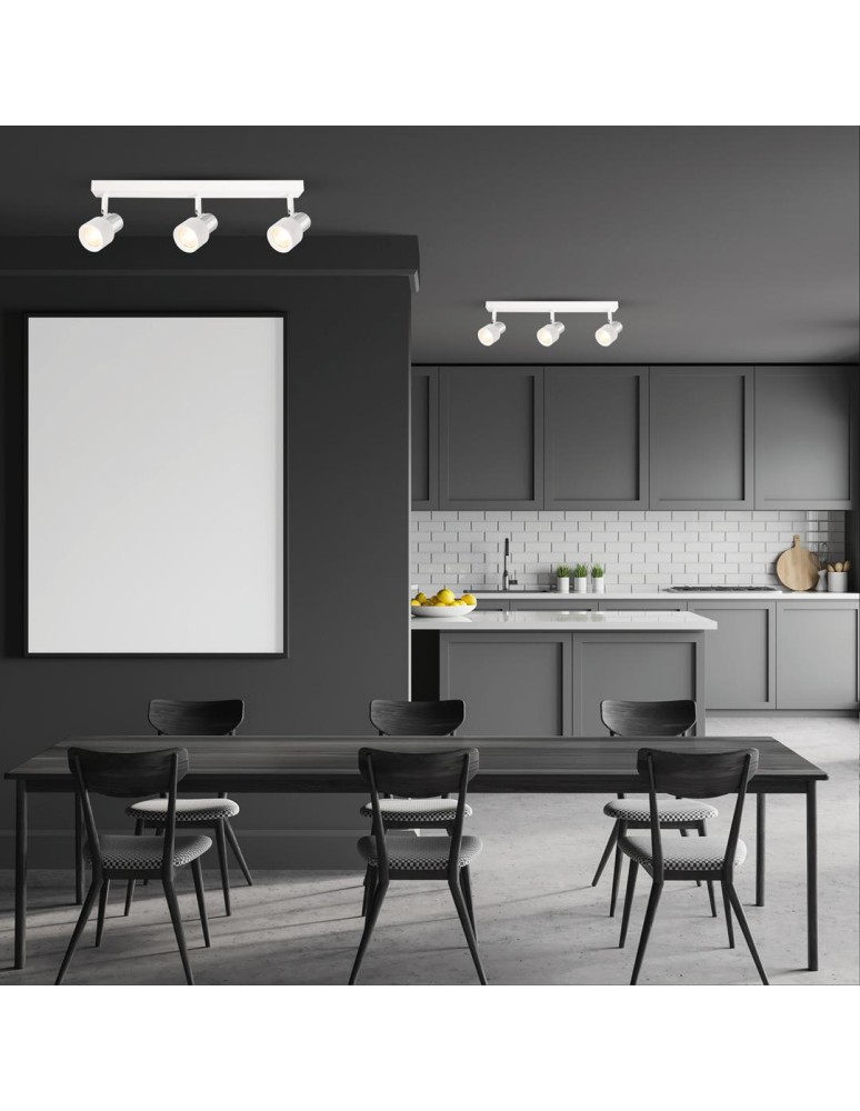 Adjustable ceiling lamps - spots - Milagro Cino Ceiling Lamp 3xGU10 White + Chrome ML9948 - product kolory-swiatla.pl 3