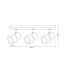 Adjustable ceiling lamps - spots - Milagro Cino Ceiling Lamp 3xGU10 White + Chrome ML9948 - product 4