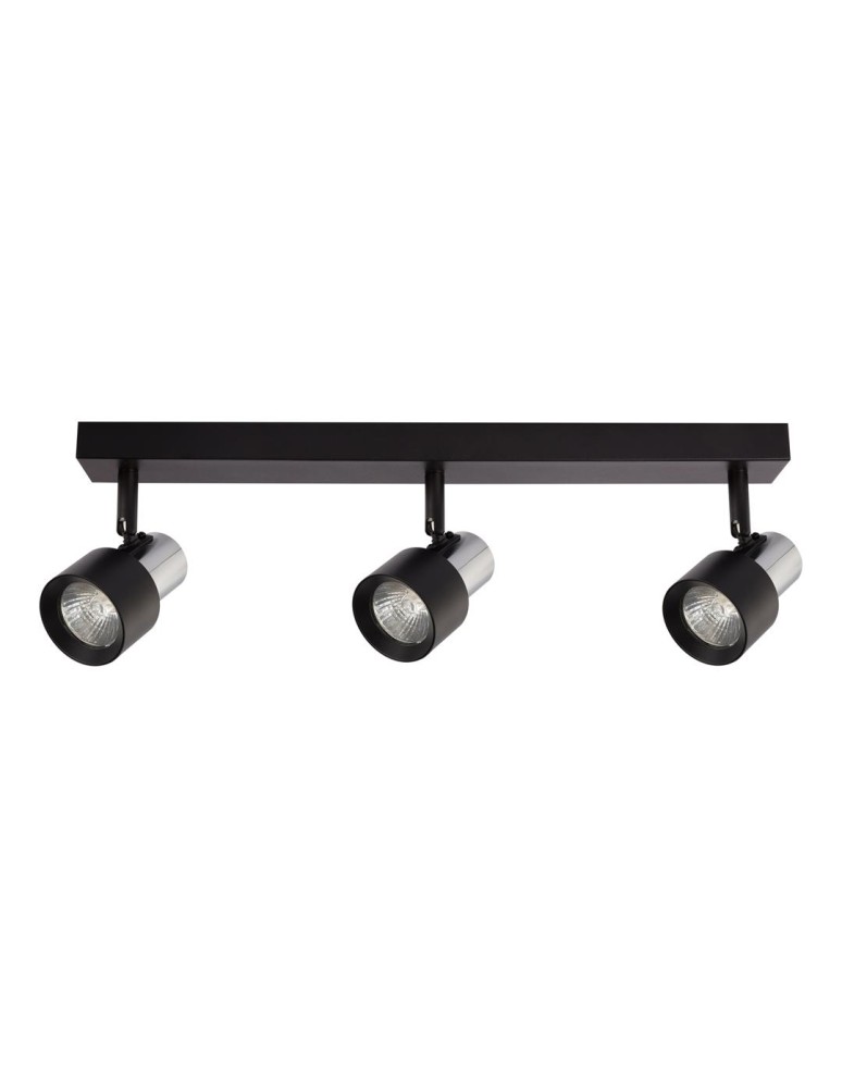 Adjustable ceiling lamps - spots - Milagro Cino Ceiling Lamp 3xGU10 Black + Chrome ML9949 - product kolory-swiatla.pl 1