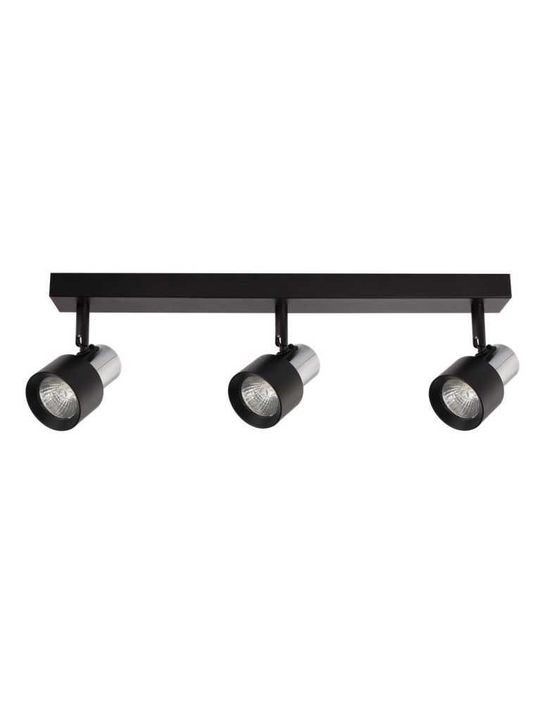 Adjustable ceiling lamps - spots - Milagro Cino Ceiling Lamp 3xGU10 Black + Chrome ML9949 - product kolory-swiatla.pl 5