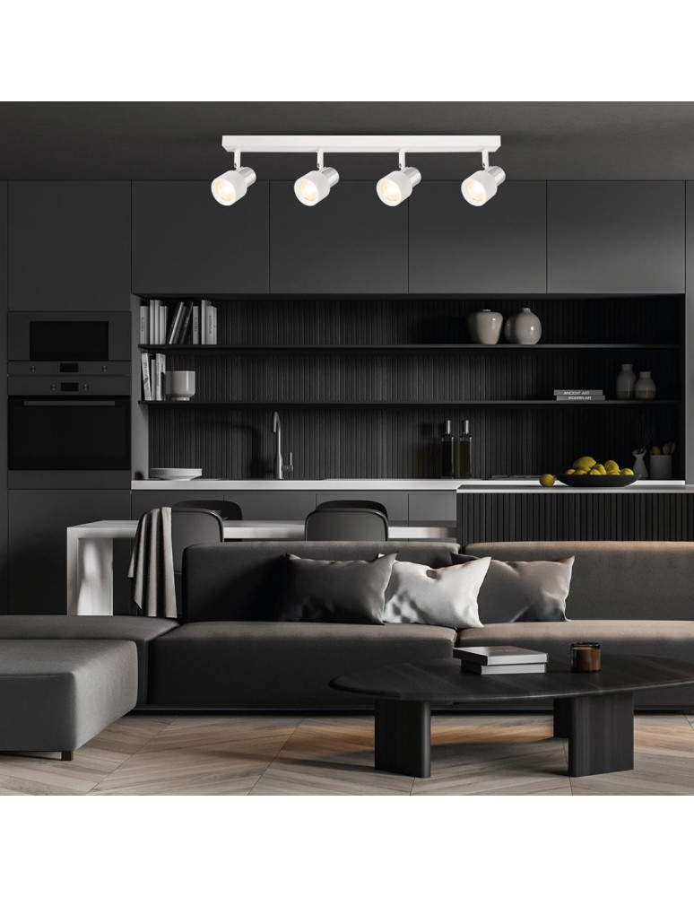 Adjustable ceiling lamps - spots - Milagro Cino Ceiling Lamp 4xGU10 White + Chrome ML9950 - product kolory-swiatla.pl 3