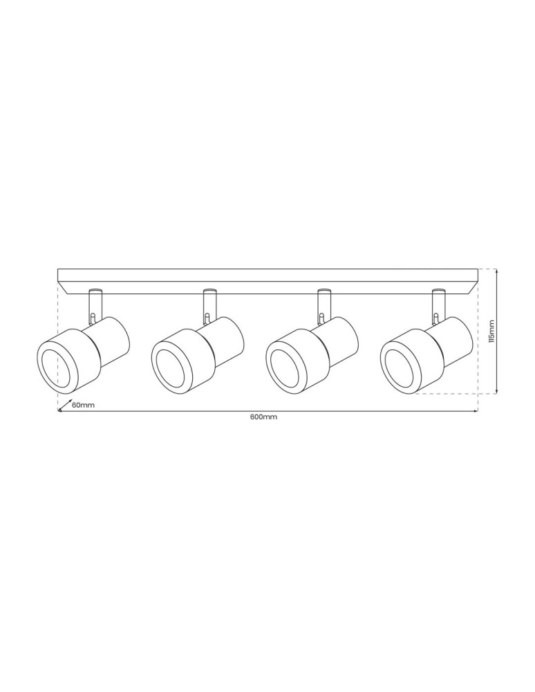 Adjustable ceiling lamps - spots - Milagro Cino Ceiling Lamp 4xGU10 White + Chrome ML9950 - product kolory-swiatla.pl 4
