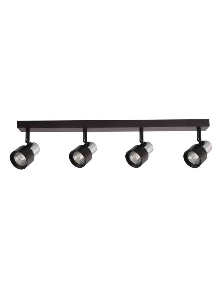 Adjustable ceiling lamps - spots - Milagro Cino Ceiling Lamp 4xGU10 Black + Chrome ML9951 - product kolory-swiatla.pl 1