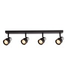 Adjustable ceiling lamps - spots - Milagro Cino Ceiling Lamp 4xGU10 Black + Chrome ML9951 - product 2