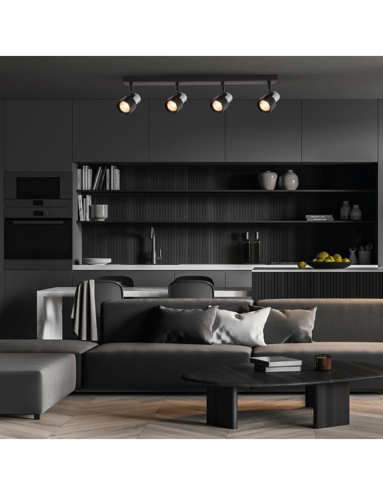 Adjustable ceiling lamps - spots - Milagro Cino Ceiling Lamp 4xGU10 Black + Chrome ML9951 - product kolory-swiatla.pl 3