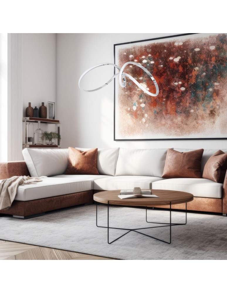 LED pendant lamps - Milagro TESORO CHROME 48W LED pendant lamp ML7952 - product kolory-swiatla.pl 4