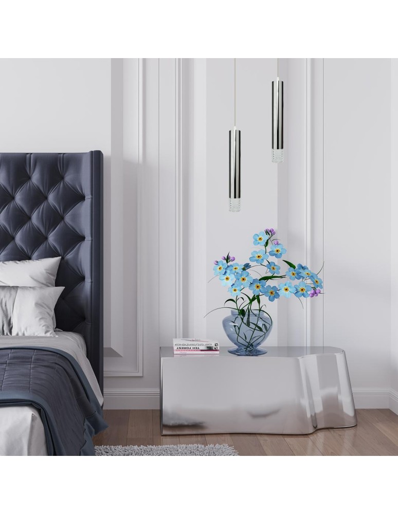 Single pendant lamps - Milagro TUBI CHROM 1xGU10 pendant lamp ML8875 - product kolory-swiatla.pl 5