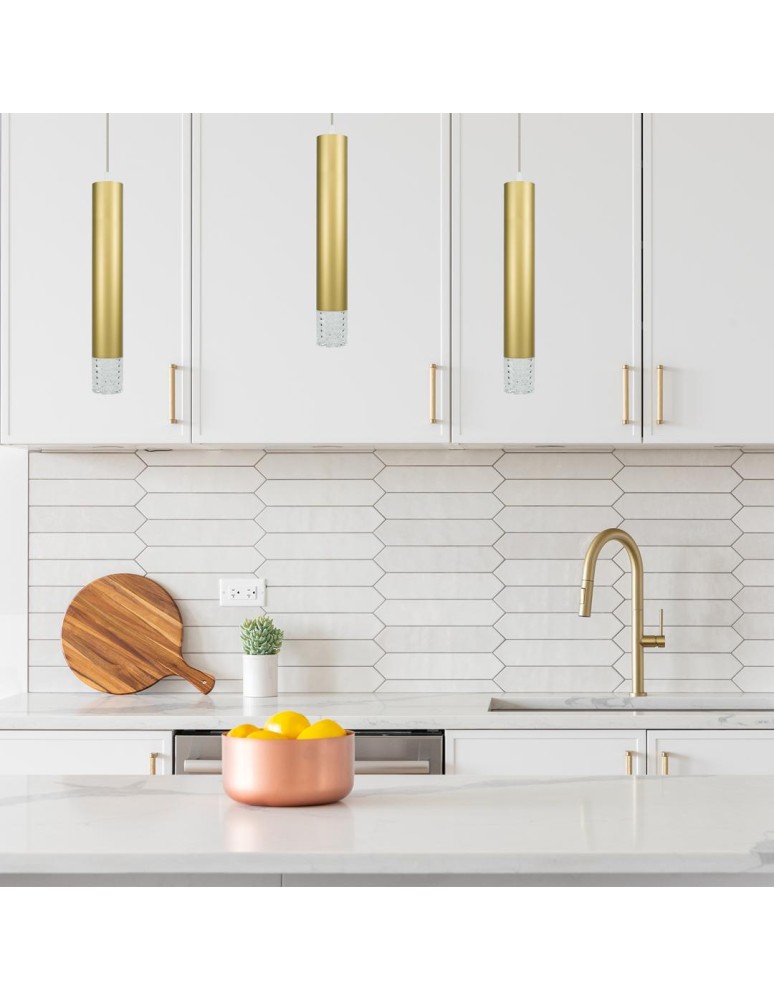 Single pendant lamps - Milagro TUBI GOLD 1xGU10 pendant lamp ML8876 - product kolory-swiatla.pl 4