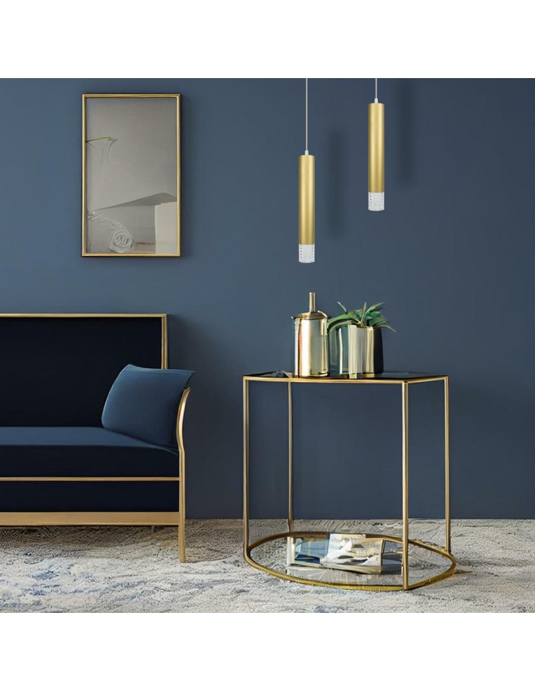 Single pendant lamps - Milagro TUBI GOLD 1xGU10 pendant lamp ML8876 - product kolory-swiatla.pl 5