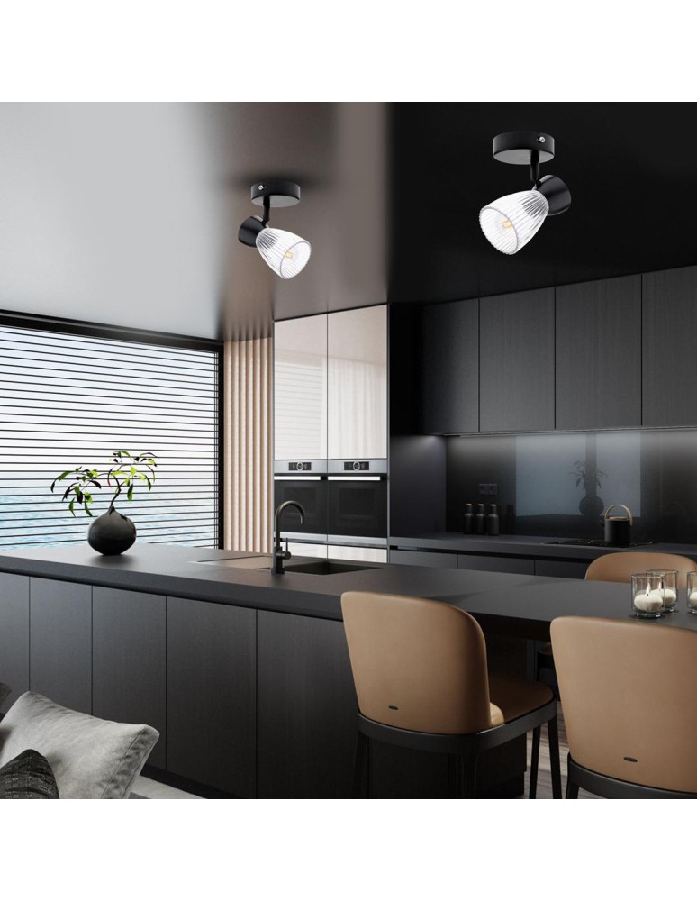 Adjustable ceiling lamps - spots - Milagro Wall lamp BEST BLACK 1xE14 ML9970 - product kolory-swiatla.pl 5