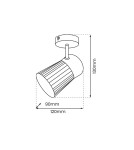 Adjustable ceiling lamps - spots - Milagro Wall lamp BEST BLACK 1xE14 ML9970 - product 7