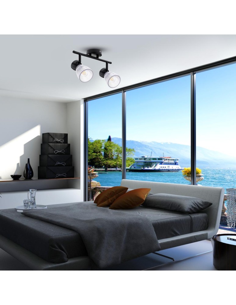 Adjustable ceiling lamps - spots - Milagro BEST BLACK 2xE14 ceiling lamp ML9971 - product kolory-swiatla.pl 5