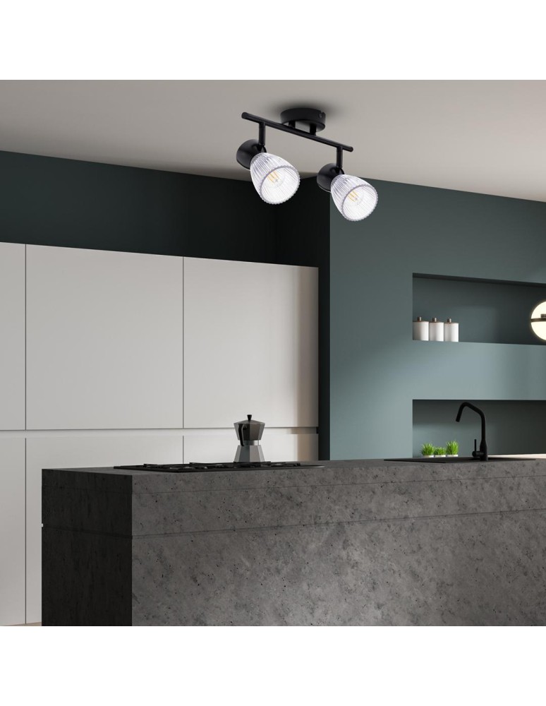 Adjustable ceiling lamps - spots - Milagro BEST BLACK 2xE14 ceiling lamp ML9971 - product kolory-swiatla.pl 6